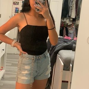 Black hollister lace bodysuit